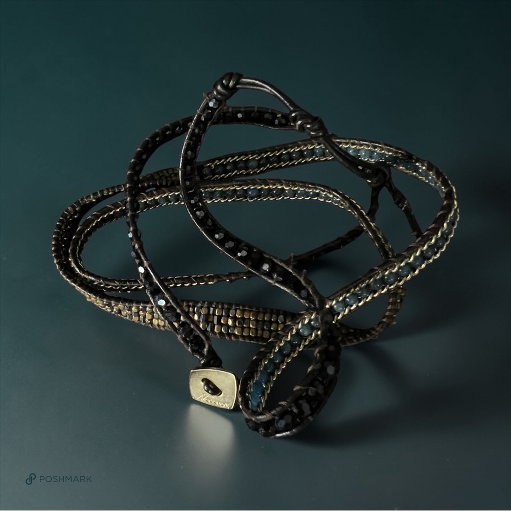 💖 Nakamol Beaded Leather Wrap Bracelet 💖